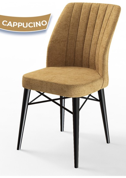 Concept Rox Serisi, Yuvarlak Mutfak Masa Takımı, Siyah Mermer Desen Masa ve 4 Sandalye fırsatları