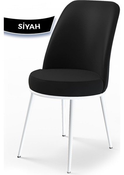 Concept Tor Serisi, Yuvarlak Mutfak Masa Takımı, Beyaz Masa ve 4 Sandalye