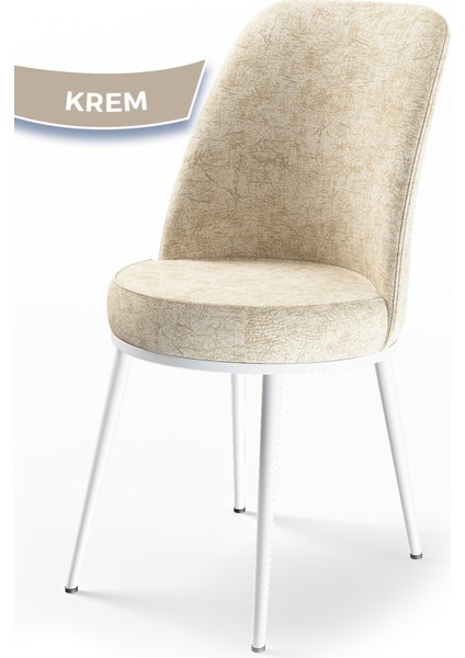 Concept Tor Serisi, Yuvarlak Mutfak Masa Takımı, Beyaz Masa ve 4 Sandalye fırsatları