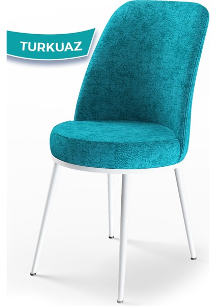 Concept Tor Serisi, Yuvarlak Mutfak Masa Takımı, Beyaz Masa ve 4 Sandalye