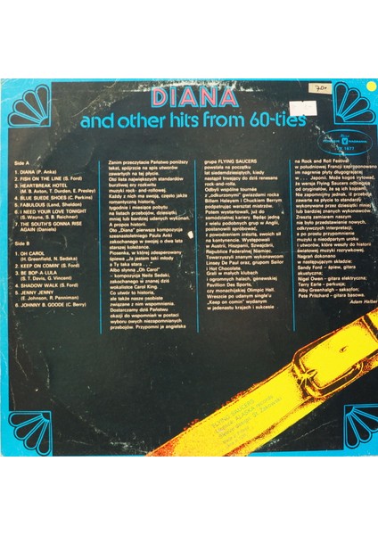 Flying Saucers Diana And Other Hits From 60 Ties 1978 Lp