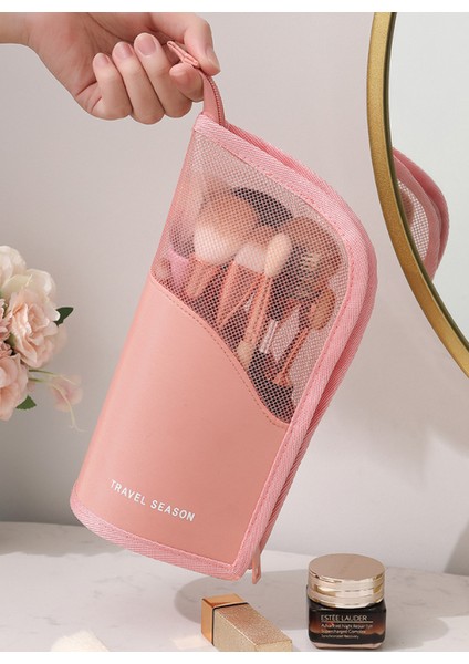 Büyük Kapasiteli Su Geçirmez Makyaj Çantası - Pembe (Yurt Dışından) fiyatları