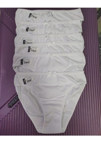 Kadın Beyaz Bikini Külot 6'lı