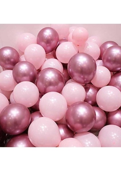 Krom Pembe Renk 10 Lu Balon