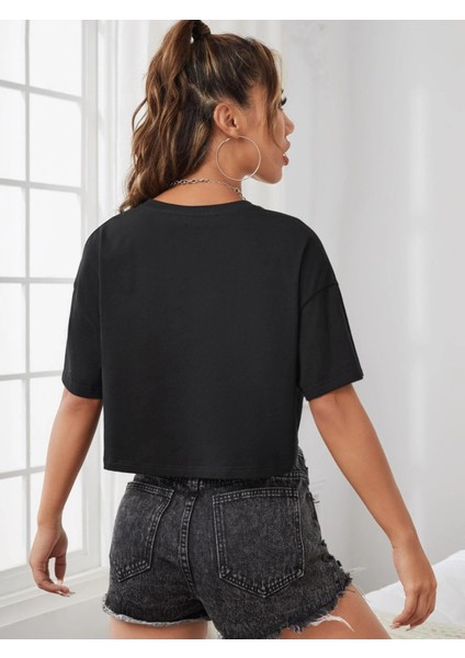 Kadın Stringer Baskılı Oversize Crop fiyatları