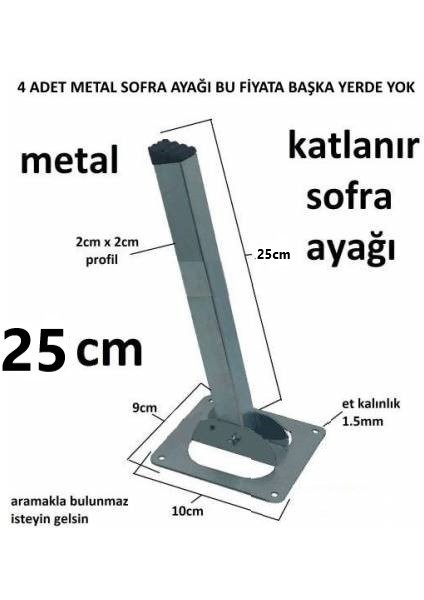 4 Adet Katlanır Metal 25 cm Sofra Ayağı Masa Ayağı Yer Sofrası Ayağı