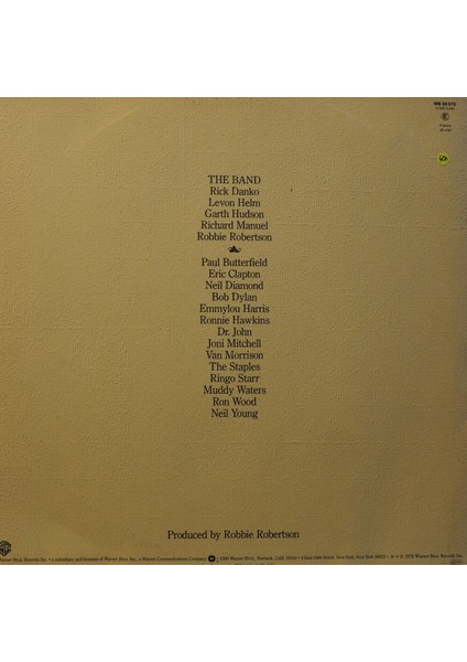 The Last Waltz3 1978 Lp fiyatları