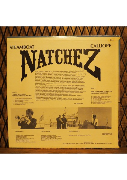 Tommy Yetta , Capt. Clarke Hawley - Steamboat Natchez Calliope Lp