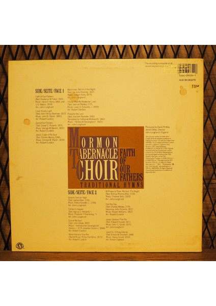 Mormon Tabernacle Choir - Faith Of Our Fathers - Traditional Hymns Lp fiyatları