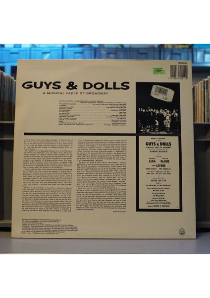 Original Broadway Cast Album, Feuer And Martin Present Frank Loesser's - Guys And Dolls Lp fiyatları