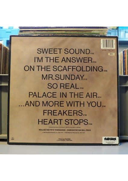 Simon Townshend - Sweet Sound Lp fiyatları