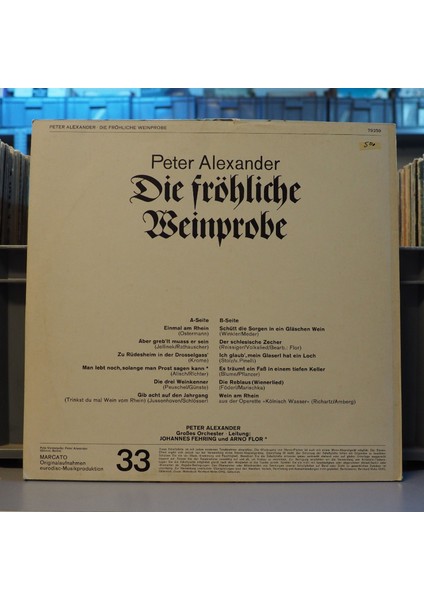 Peter Alexander - Die Fröhliche Weinprobe Lp fiyatları