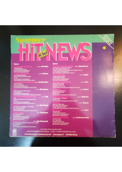 Summer Hit News,,isviçre Baskı 1986 Lp fiyatları