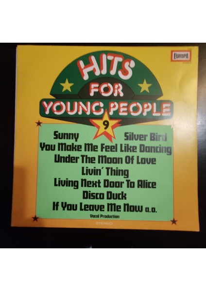 Hits For Young People 9* Almanya Baskı 1977 Lp