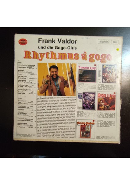 Frank Valdor Und Die Gogo-Girls ?* Rhythmus À Gogo* Almanya Baskı 1970 Lp