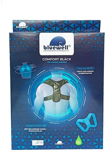 Dik Duruş Korsesi Comfort Black Bedensiz