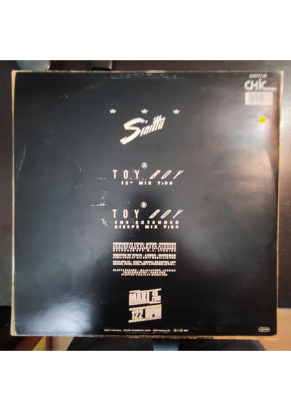 Sinitta ,toy Boy* Almanya Baskı 1987 Lp
