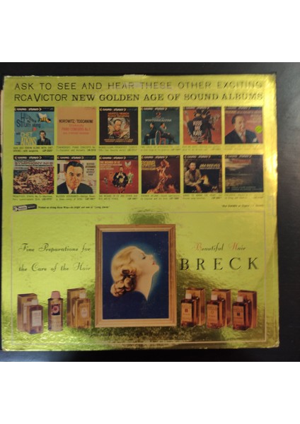 Beautiful Hair Breck Introduces Rca Victor New Golden Age Of Sound Albums,amerikan Baskı 1959 Lp