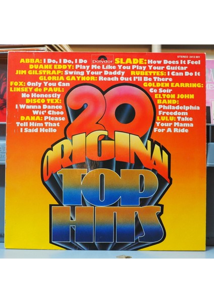 20 Original Top Hits ,almanya Baskı 1975 Lp