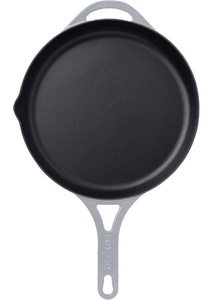 Gri Düz Döküm Tava 28 cm