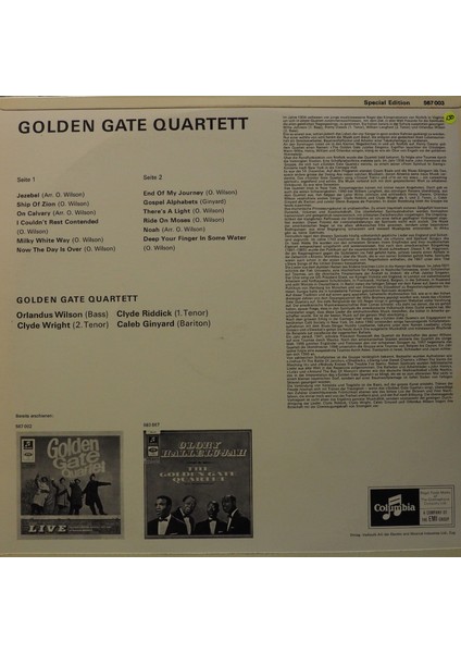 Golden Gate Quartett 1968 Lp fiyatları