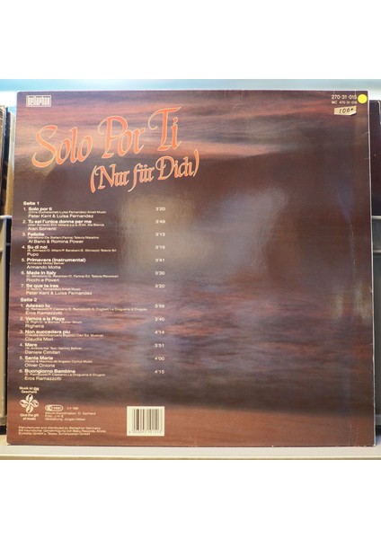 Peter Kent & Luisa Fernandez - Solo Por Ti Lp
