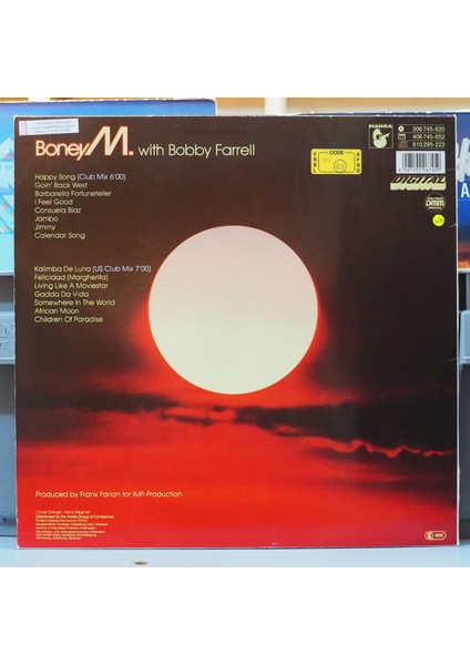 Boney M. * Kalimba De Luna ,16 Happy Songs With Boney M., Almanya Baskı 1984 Lp