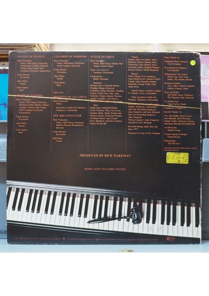 Rick Wakeman * Rick Wakeman's Criminal Record ,ingiltere Baskı 1977 Lp