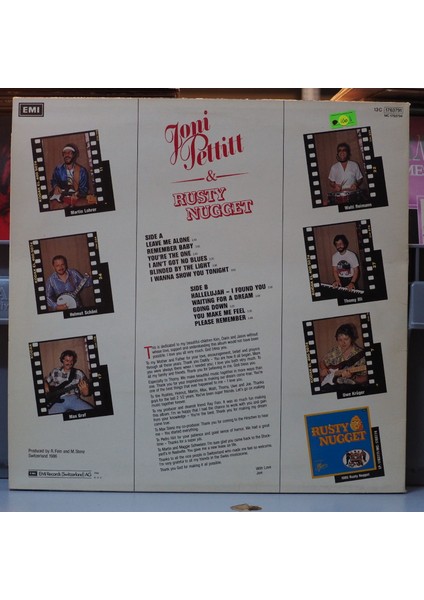 Joni Pettitt & Rusty Nugget * Waiting For A Dream,isviçre Baskı 1986 Lp