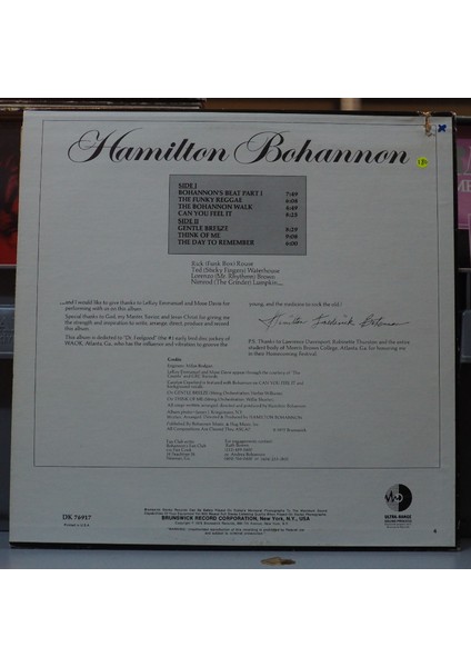 Bohannon*, Amerikan Baskı 1975 Lp