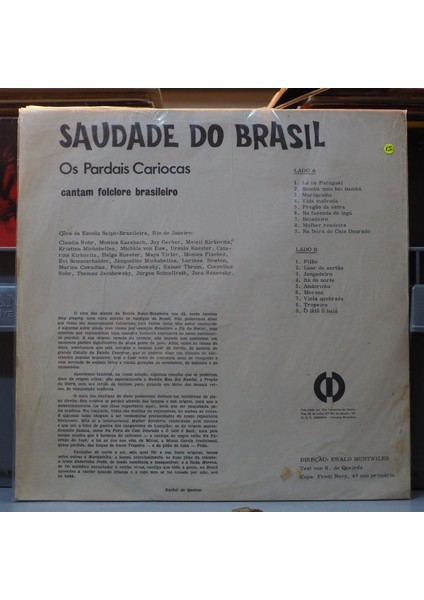 Os Pardais Cariocas ?* Saudade Do Brasil ,brezilya Baskı Lp fiyatları
