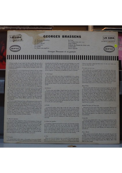 Georges Brassens, Amerikan Baskı 1956 Lp