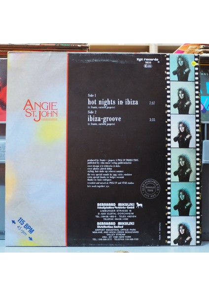 Angie St. John * Hot Nights In Ibiza,almanya Baskı 1987 Lp fiyatları