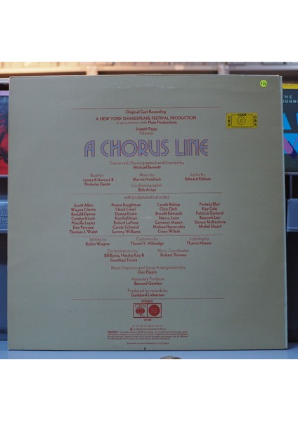 Original Cast* A Chorus Line,ingiliz Baskı 1978 Lp