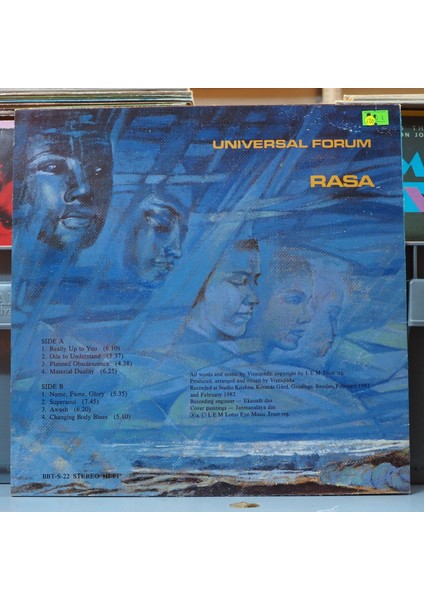 Rasa * Universal Forum,isveç Baskı 1982 Lp