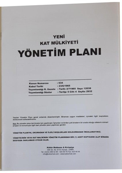Yönetim Planı