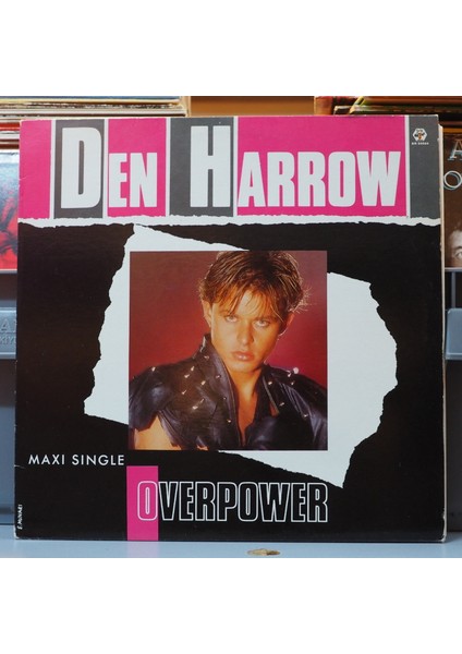 Den Harrow *overpower / Bad Boy (Remix), Italya Baskı 1986 Lp