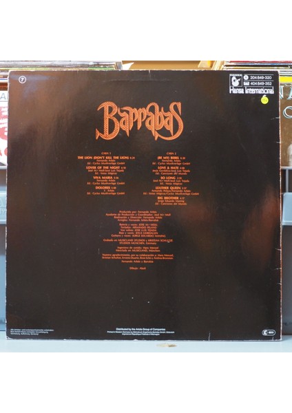 Barrabás* Bestial,almanya Baskı 1982 Lp fiyatları