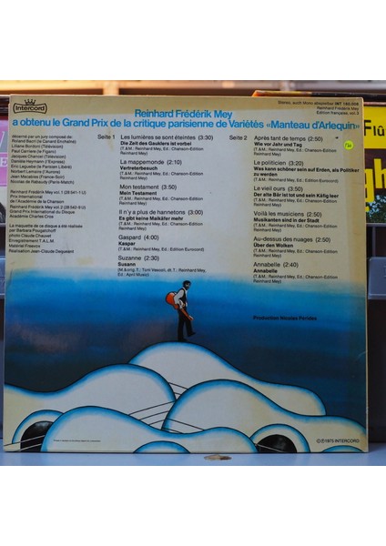 Reinhard Frédérik Mey* Édition Française Volume 3 ,almanya Baskı 1974 Lp fiyatları
