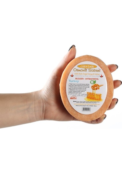 Sütlü Ballı Honey Milk Özlü Gliserinli - Köpüklü Banyo Süngeri Sabun