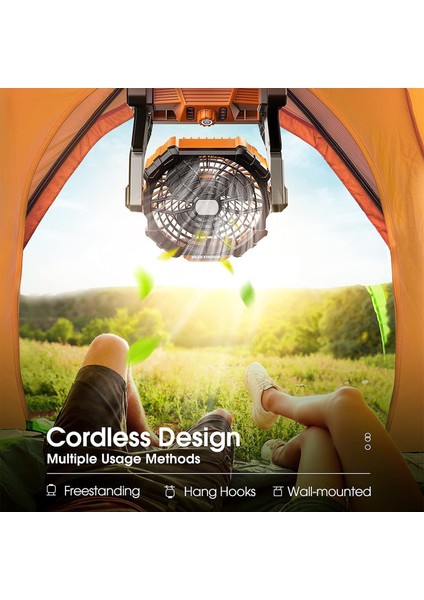X25 LED Hafif Turuncu ile USB Şarj Fanı (Yurt Dışından)