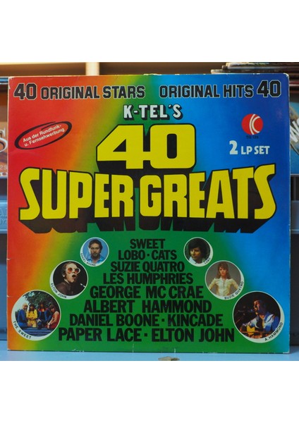 K-Tel's 40 Super Greats ,almanya Baskı 1975 2lp