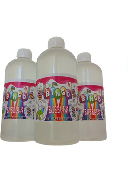 Köpük Baloncuk Likiti Yedek Bingo Bubbles Baloncuk Solüsyon 3 Adet 500 ml