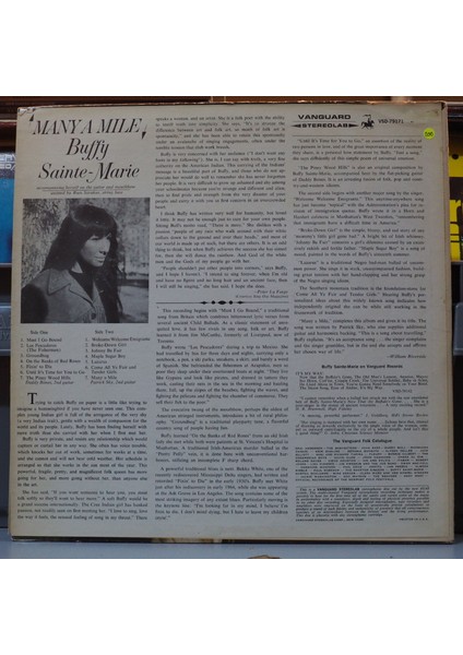 Buffy Sainte-Marie * Many A Mile,amerikan Baskı 1968 Lp