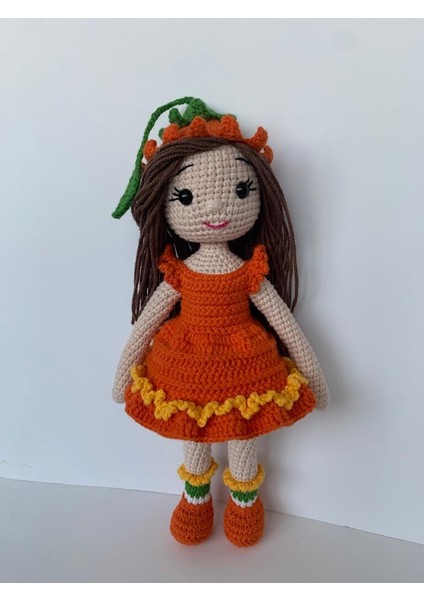 Kabak Çiçeği Bebek Amigurumi Organik Oyuncak