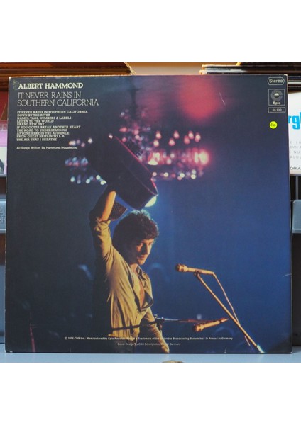 Albert Hammond * It Never Rains In Southern California,almanya Baskı 1972 Lp