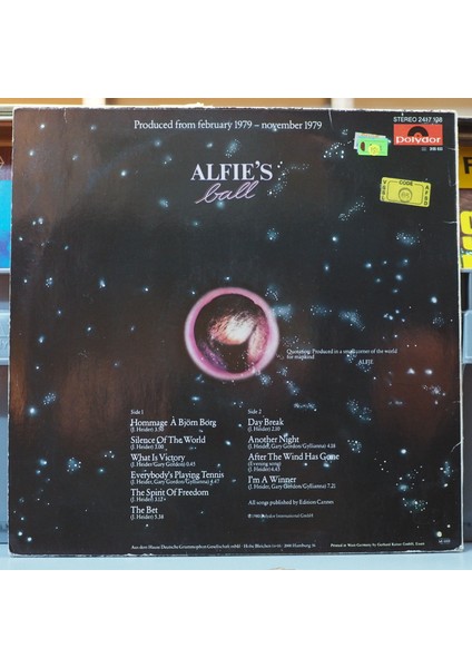 Alfie* Alfie's Ball,almanya Baskı 1980 Lp