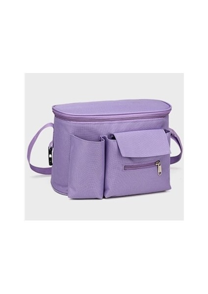 Çok Fonksiyonlu Bebek Arabası Asma Çanta Bebek Şişesi Su Şişesi Torbası Depolama Çantası (Mor) (Yurt Dışından)