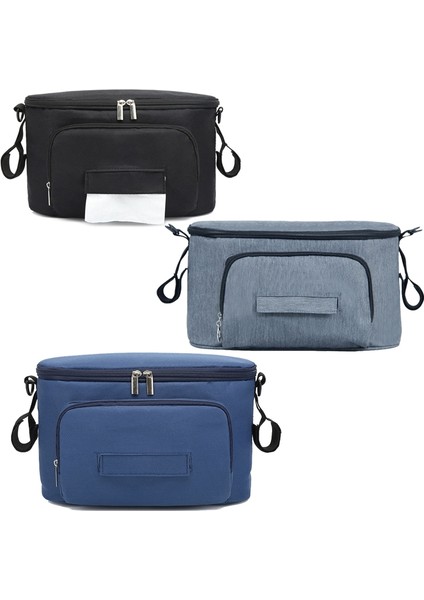 Bebek Arabası Çantası Mumya Çantası Bebek Arabası Aksesuarları Asılı Çanta (Siyah) (Yurt Dışından)