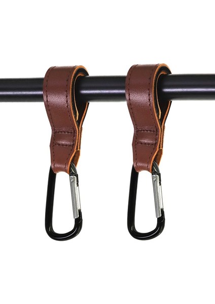 2 Adet Bebek Arabası Uygun Karabin Kancası (Kahverengi) (Yurt Dışından)